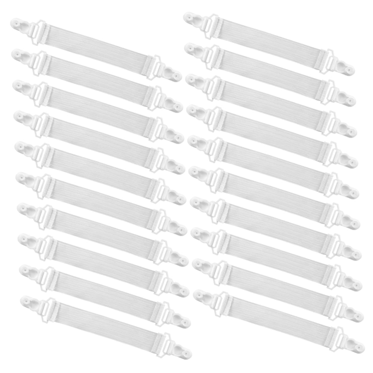 HOODANCOS 20pcs Bed Sheet Holder Straps Elastic Sheet Clips for Firm Fitted Heavy Duty Gripper Fasteners to Keep Bedding Neat and Tidy Multi Purpose Use for Mattresses and Comforters