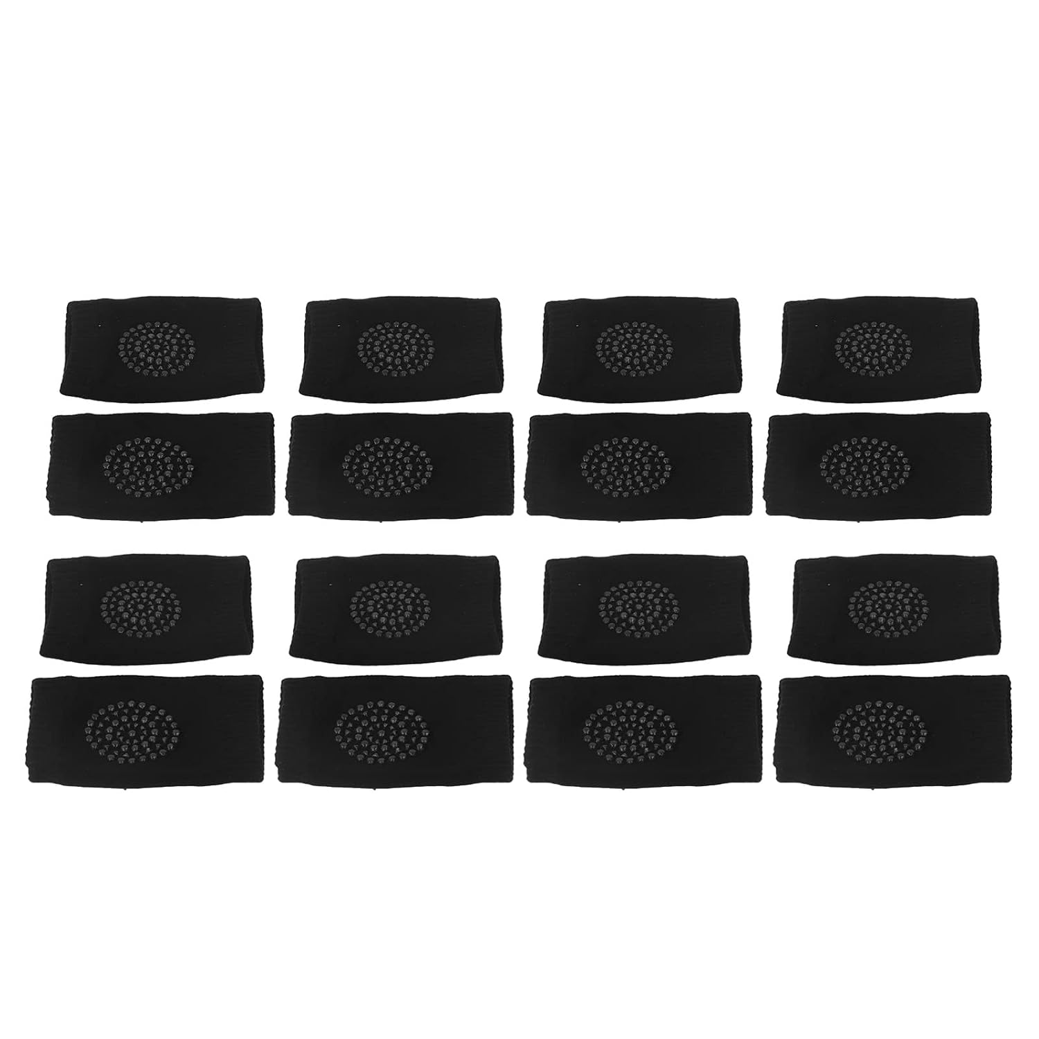 Toddler Knee Protector, 8 Pairs Baby Knee Pads Cotton Crawling for Legs (Black)
