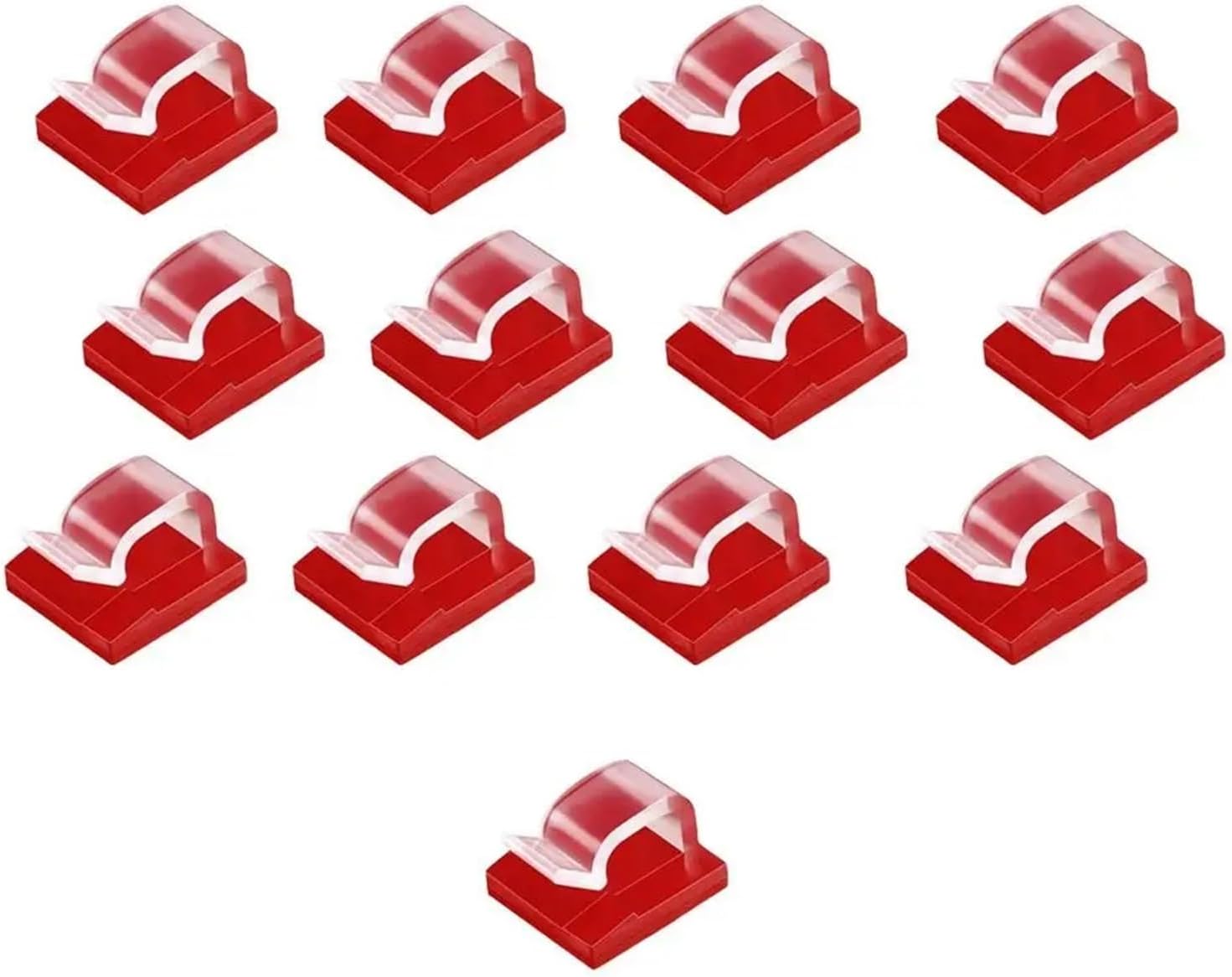 Cable Management Clips 1000pcs/set Self Adhesive Cable Fixer Holder Plastic Wire Clamp for TV PC Ethernet(Transparent)
