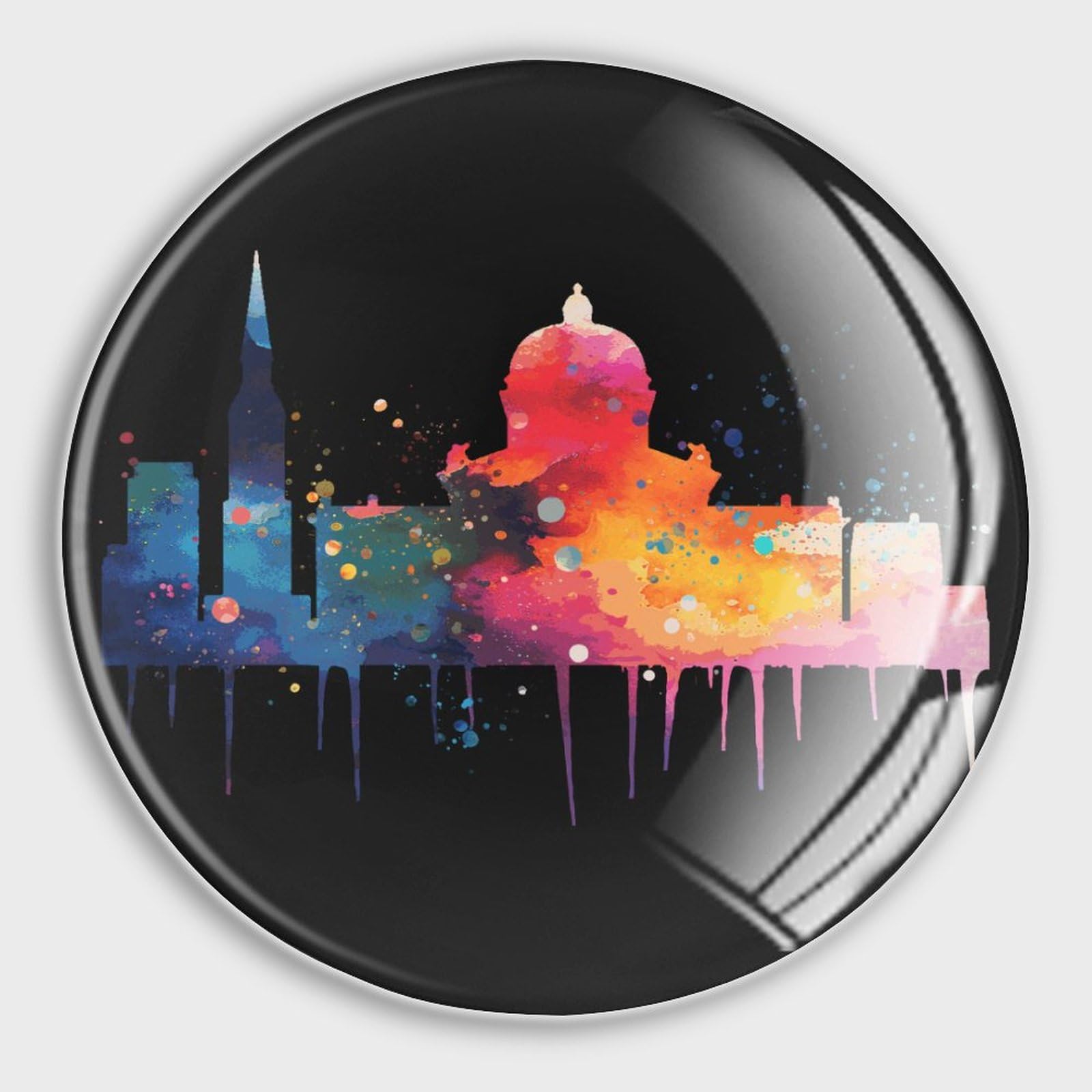 Aimants Skyline magnétiques lot de 4 comme souvenir de visiteurs et cadeau de crémaillère