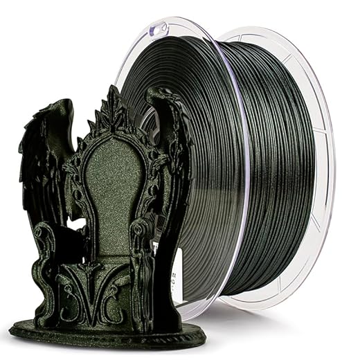 ZIRO Chameleon Series Filament, 3D Printer Filament 1.75mm, Shiny Sparkle PLA with Glitter, Super Twinkling Effect Material 1kg/2.2lbs Spool, Fit Most FDM 3D Printers, Moss Green Luster