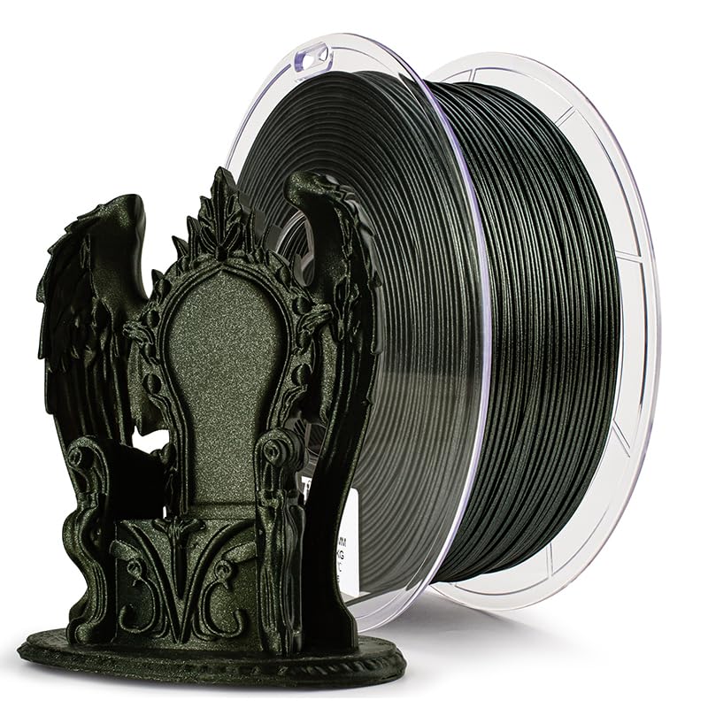 Image of ZIRO Chameleon Series Filament, 3D Printer Filament 1.75mm, Shiny Sparkle PLA with Glitter, Super Twinkling Effect Material 1kg /2.2lbs Spool, Fit Most FDM 3D Printers, Moss Green Luster