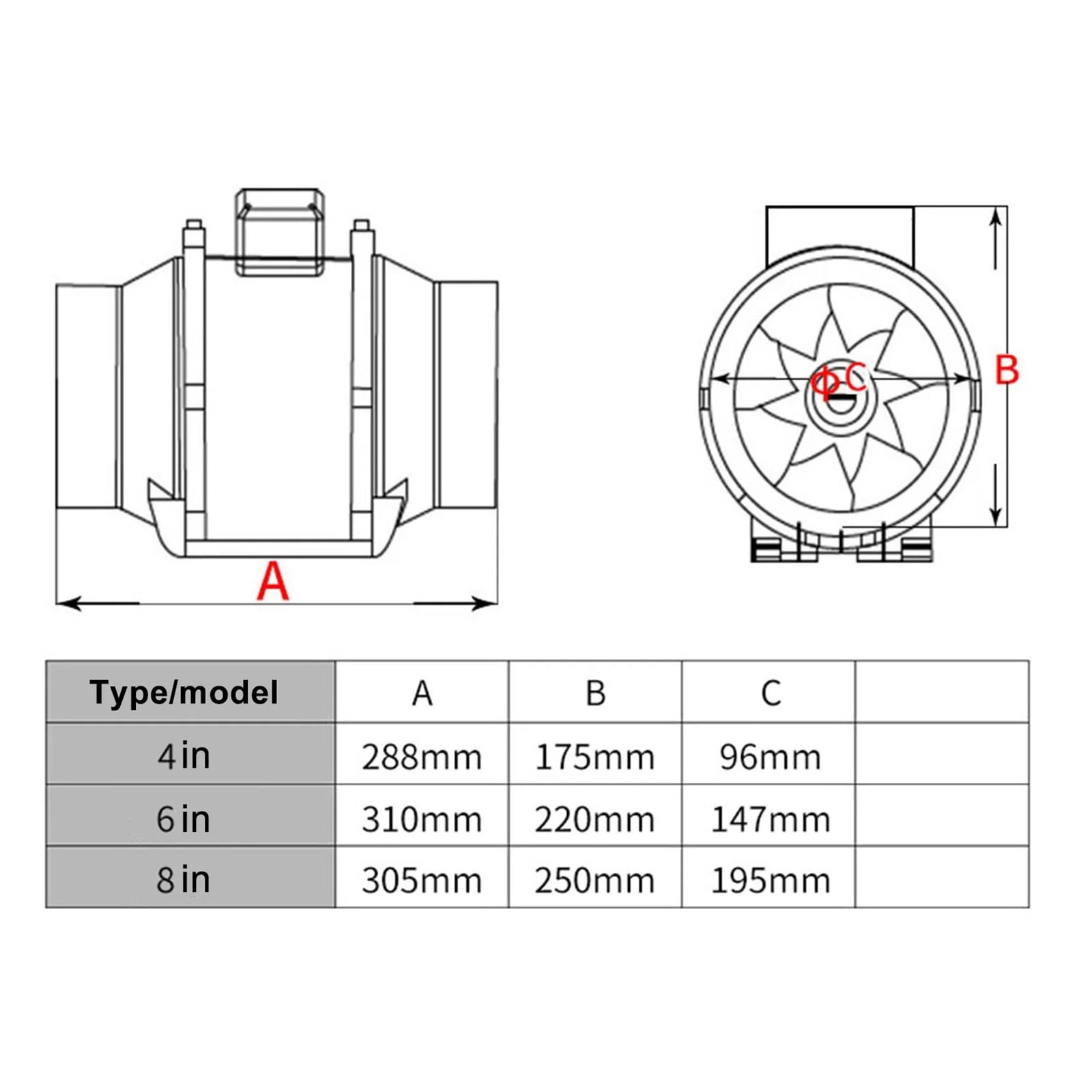 Wentylator kanałowy, 1 Szt. 45/48W Wentylator Spalinowy 100mm Wbudowany Wentylator Kanałowy Regulator Wilgotności EC-silnik Wentylator Ze Zmienną Regulacją Wysokiej Prędkości do łazienki, biura, pomie