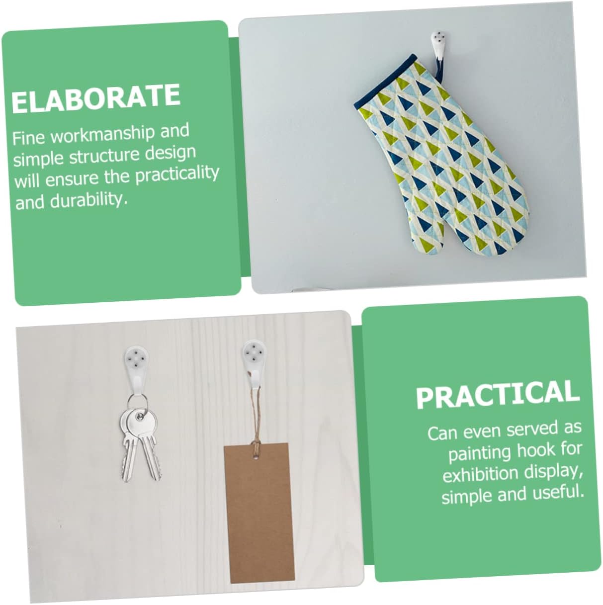 Invisible Nail Picture Hooks 25pcs Plastic Wall Hangers for Frames