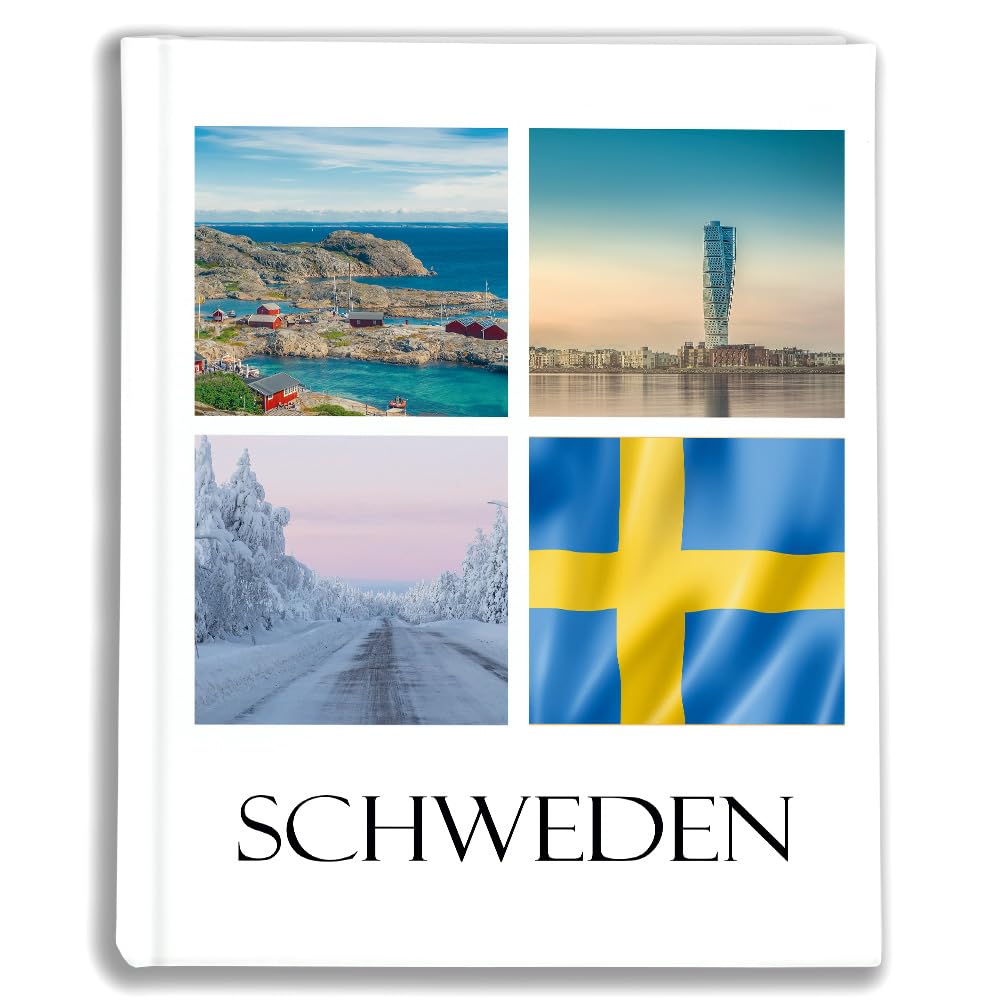 Urlaubsfotoalbum 15x21: Schweden, Fototasche für Fotos, Taschen-Fotohalter für lose Blätter, Urlaub Schweden, Handgemachte Fotoalbum