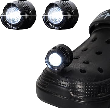 LED Clogs Shoes Light 2 Pcs,for Headlights for Croc 72 Hours in The Dark,for Dog Walking,Handy Camping,Night Running Gifts,Christmas Gifts