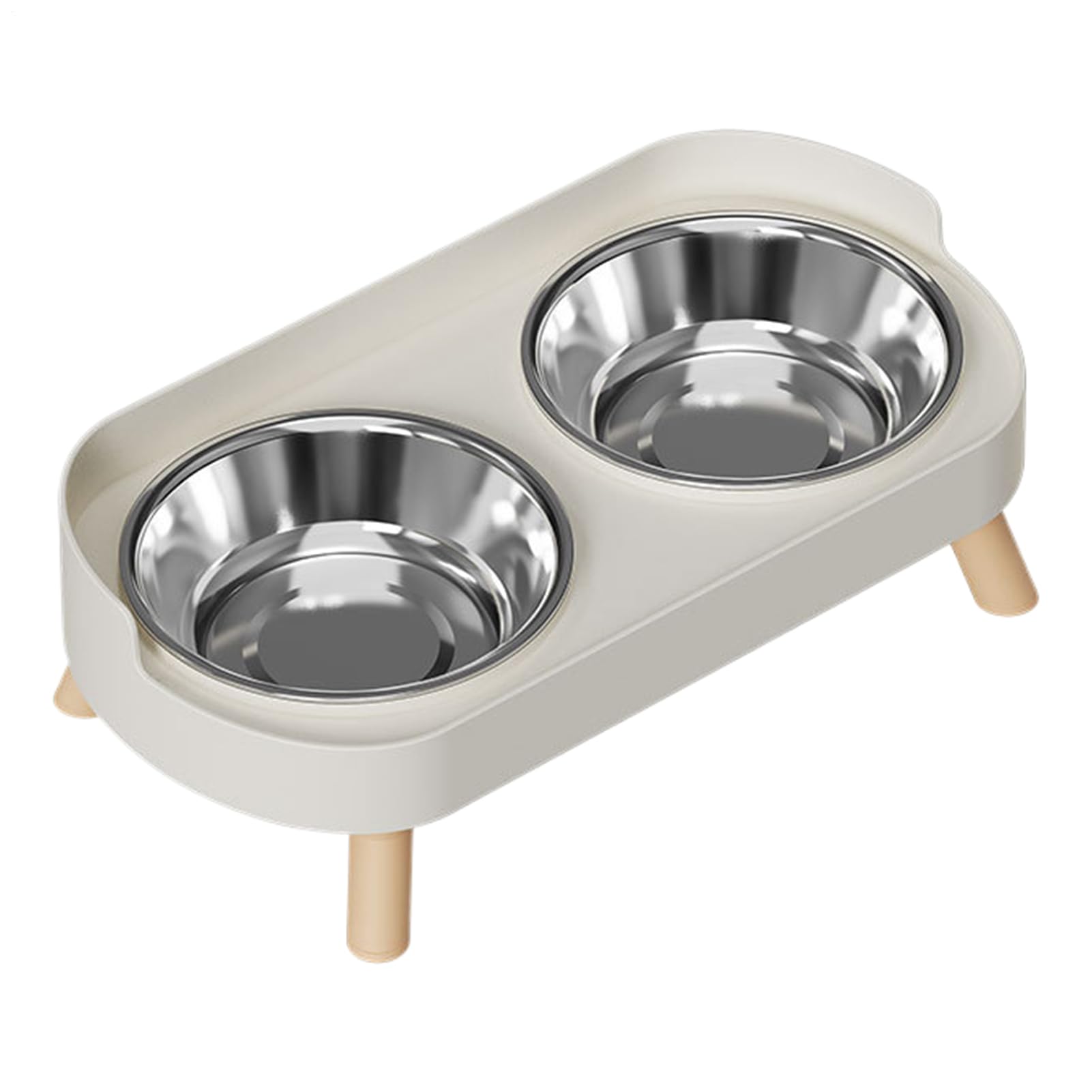 Juego de cuencos de acero inoxidable para mascotas – Cuencos elevados para gatos y perros con soporte antideslizante duradero para agua y alimentos, de mascotas adultas para cachorros, para