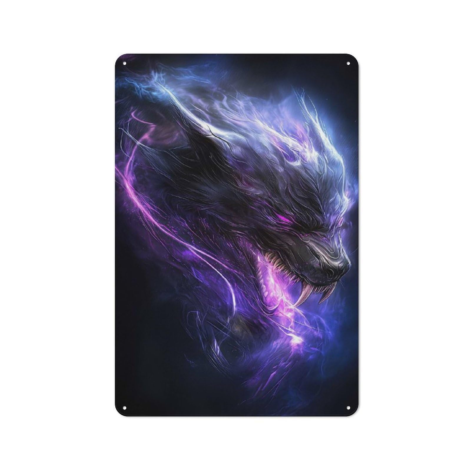 Junmoney Hellhound In Purple Haze Vintage Metal Wall Sign 30X20cm For Café Or Restaurant, For Metal Sign Collectors, For Garage And Workshop Walls
