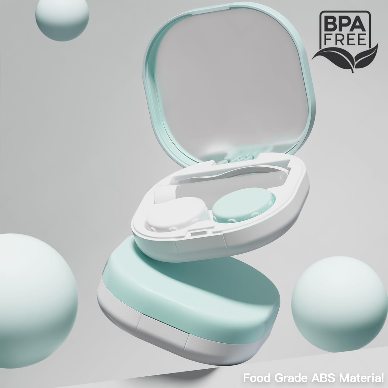 Funda para lentes de contacto, funda de contacto portátil con herramienta aplicadora de lentes de contacto y 3 fundas de remojo de solución adicional para el cuidado diario de la visión y uso al aire