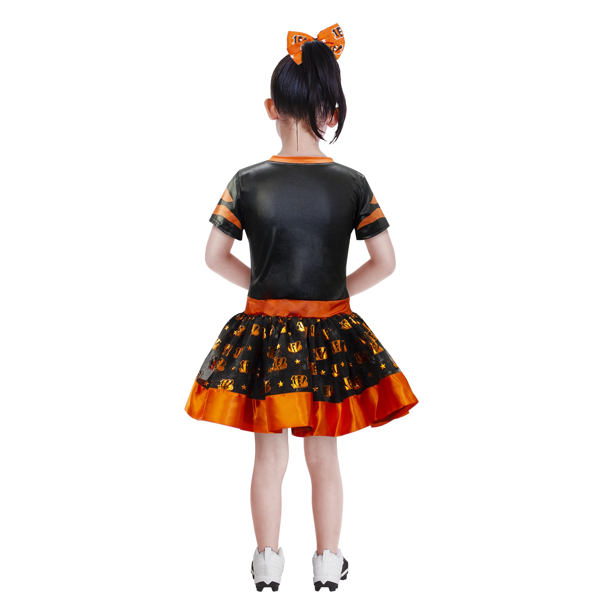 MODERN HERO Cincinnati Bengals Girl's Officially Licensed NFL MVP Tailgate Tutu Dress Costume, Size Medium