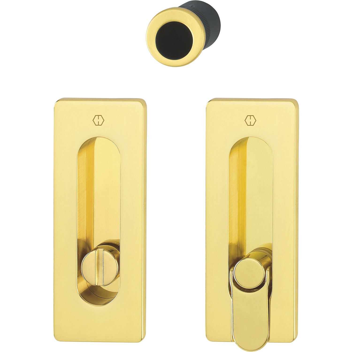 Kit M464 Hoppe porte coulissante avec rosace WC laiton PVD durable
