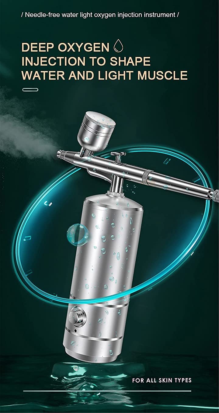 X&Z-XAOY Pulverizador De Oxígeno De Agua A Alta Presión Máquina Facial De Oxígeno Profesional Aerógrafo Nano Spray Hidratante Portátil para La Piel De La Cara