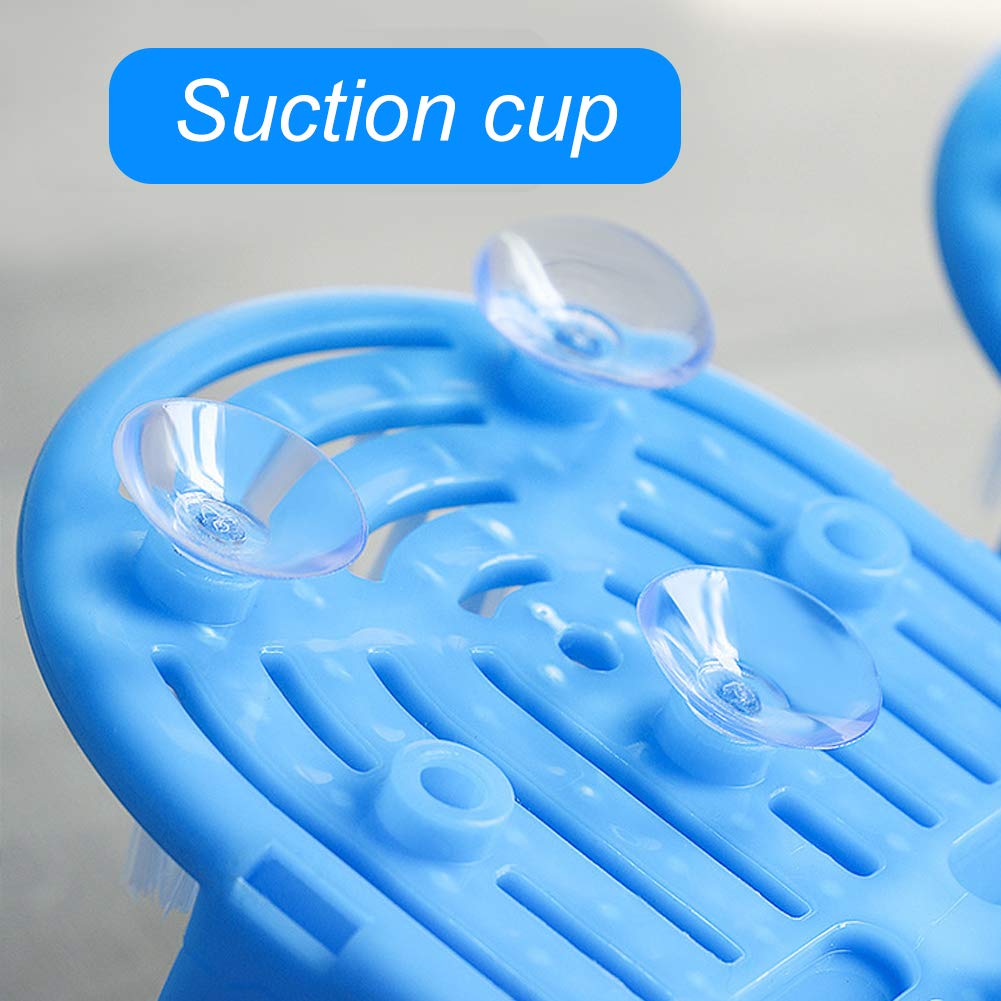 Fdit Chausson de Nettoyage des Pieds, Brosse de Nettoyage des Pieds, épurateur de Pied d'aspiration pour Douche de Lavage, Pantoufles de Masseur de Spa