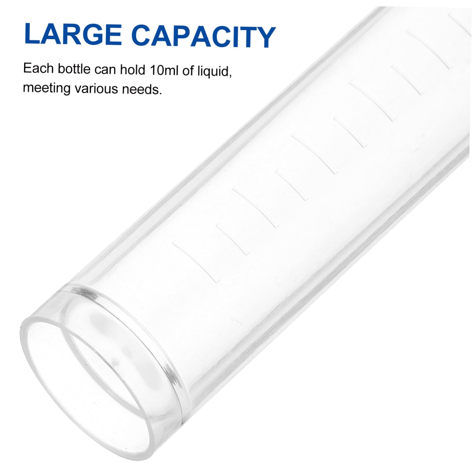 MUSISALY 12pcs Test Tube Storage Bottle Liquid Vials Testing Sample Test Powder Vials Laboratory Vials Testing Tube with Lid Sample Storage Vials Plastic Test