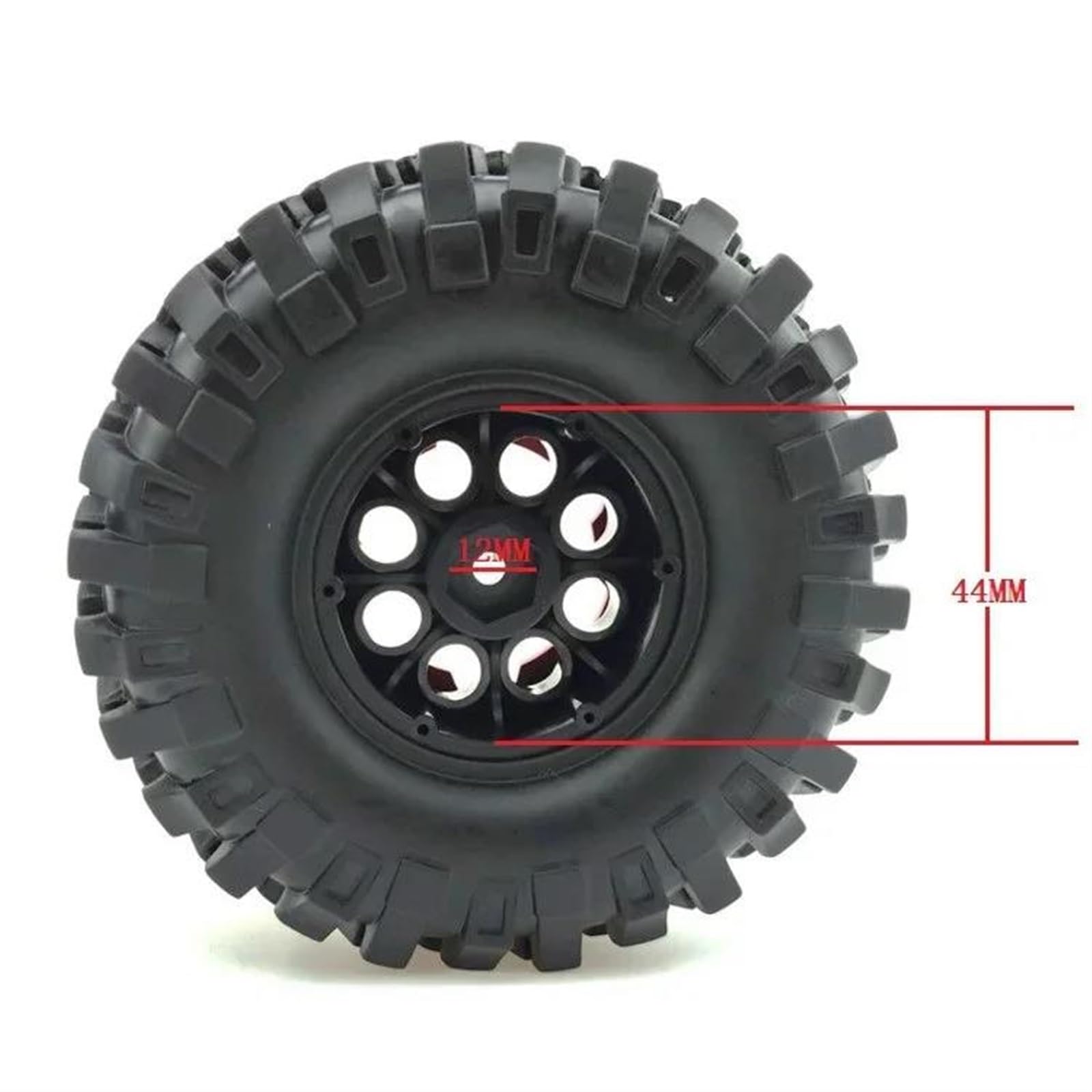 4 Pneus RC 1.9 Pouces – 100 Mm, Caoutchouc, Compatibles Axial SCX10, Traxxas TRX4, Tamiya CC01 – Terrain Difficile