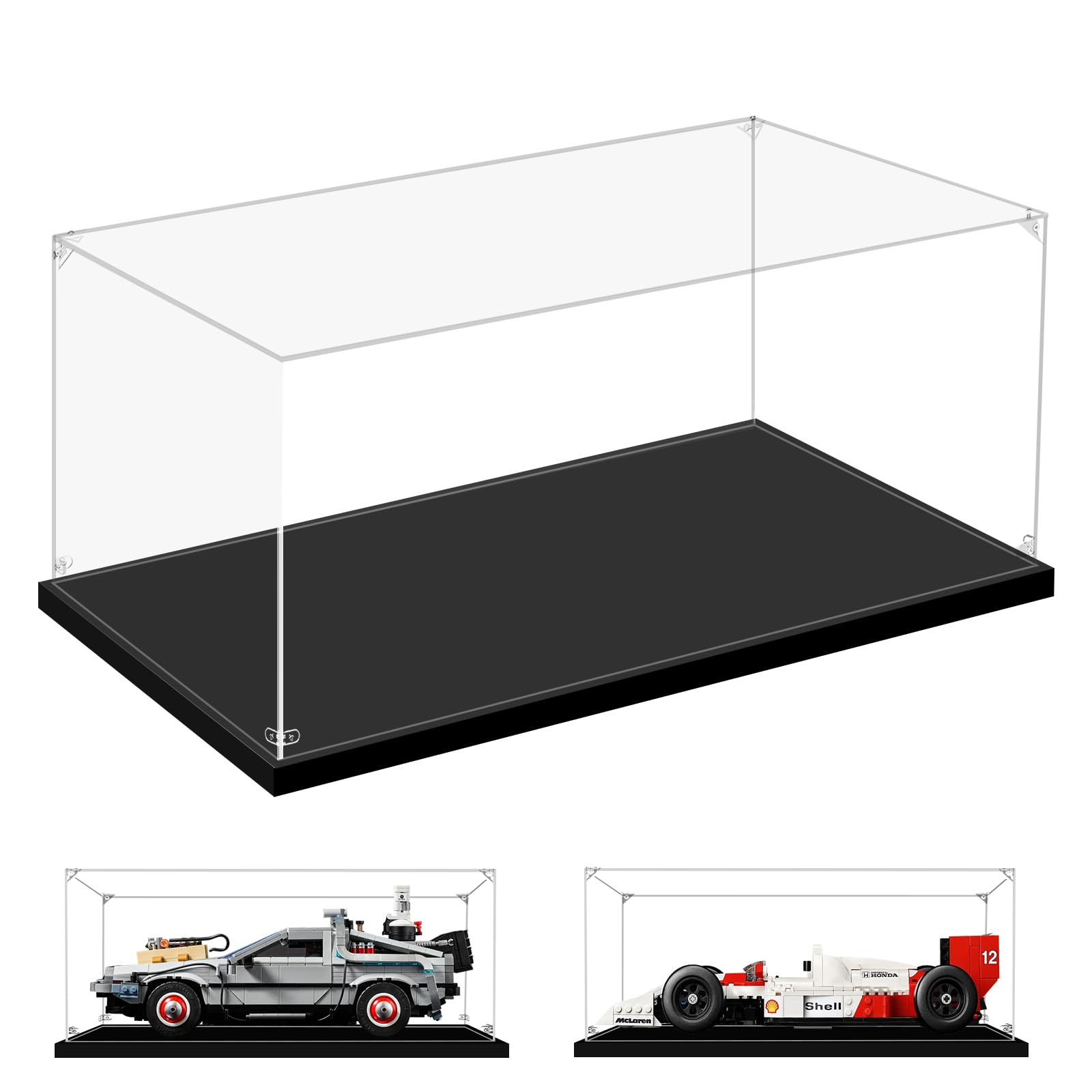PIPART Display Case for Lego 10265 10279 10290 10295 10300 10304 10321 10330 10337 10353 21328, 38x20x18cm, ONLY Display Case