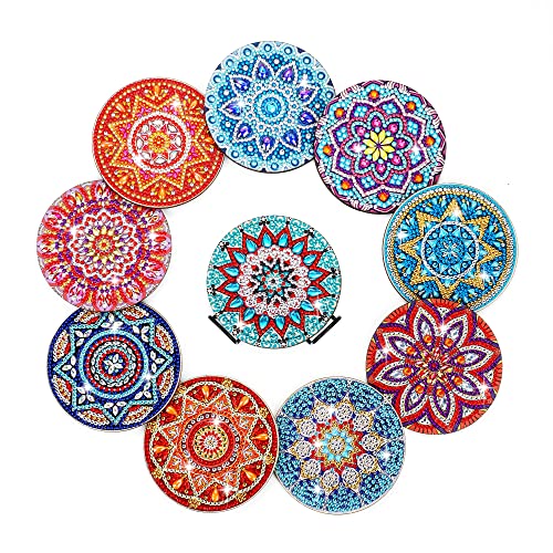 ANZRLE 10 STK Diamond Painting Untersetzer mit Halter, Diamond...