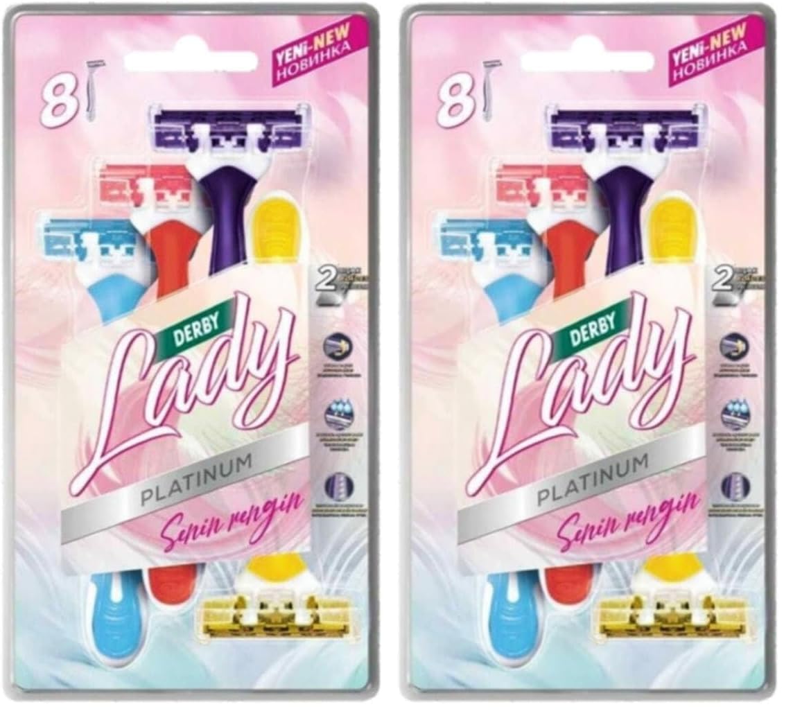 Derby Lady 2 Bıçaklı Platinum 8'li Blister (2 paketi)