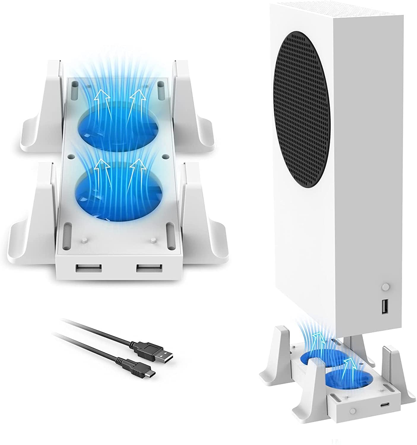 Vertical Stand with Cooling Fans Compatible with Xbox Series S Console,-picture-24