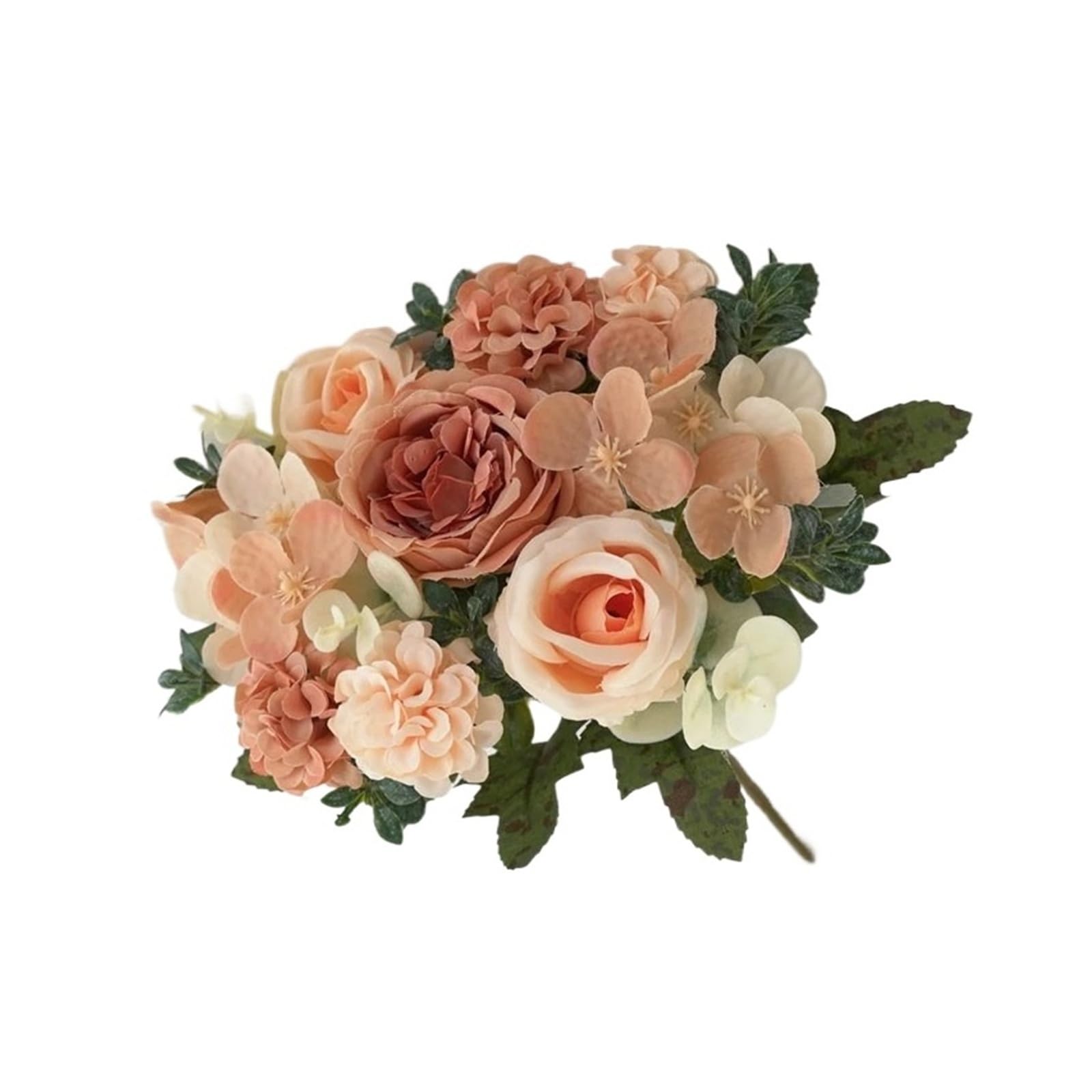 HamPaesk 4/5PCS Simulation Hydrangea Bouquet Silk Retro Fake Flower Shopping Mall Decoration Artificial Flowers(Orange,5pcs)