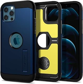 Spigen Tough Armor Back Cover Case Compatible with iPhone 12 Pro and Compatible with iPhone 12 - Navy Blue