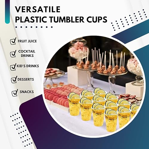 Miniatura 4 de Green Direct Vasos de plástico transparente de 10 onzas  Paquete de 100 vasos de vino desechables, vasos de fiesta, vasos para beber, vasos de