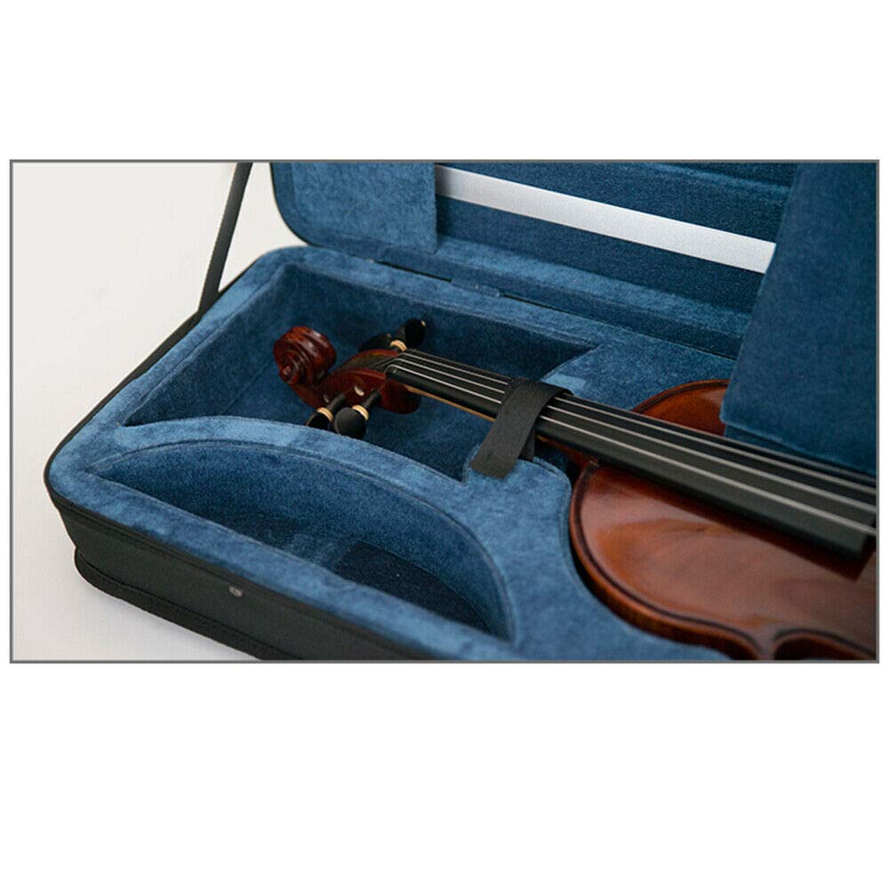Custodia per violino Custodia per violino, custodia per violino 4/4 Custodia per violino Custodia per violino con cinghie per zaino Nero e blu