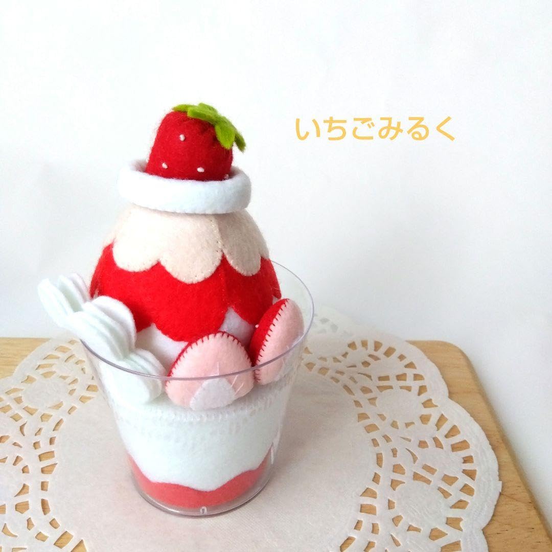 Amazon.co.jp: フェルトままごと おままごと かき氷 いちご 抹茶