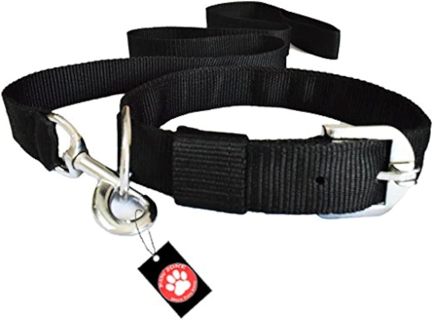 Pawzone Black Leash with Collar Set for Dogs (Large)