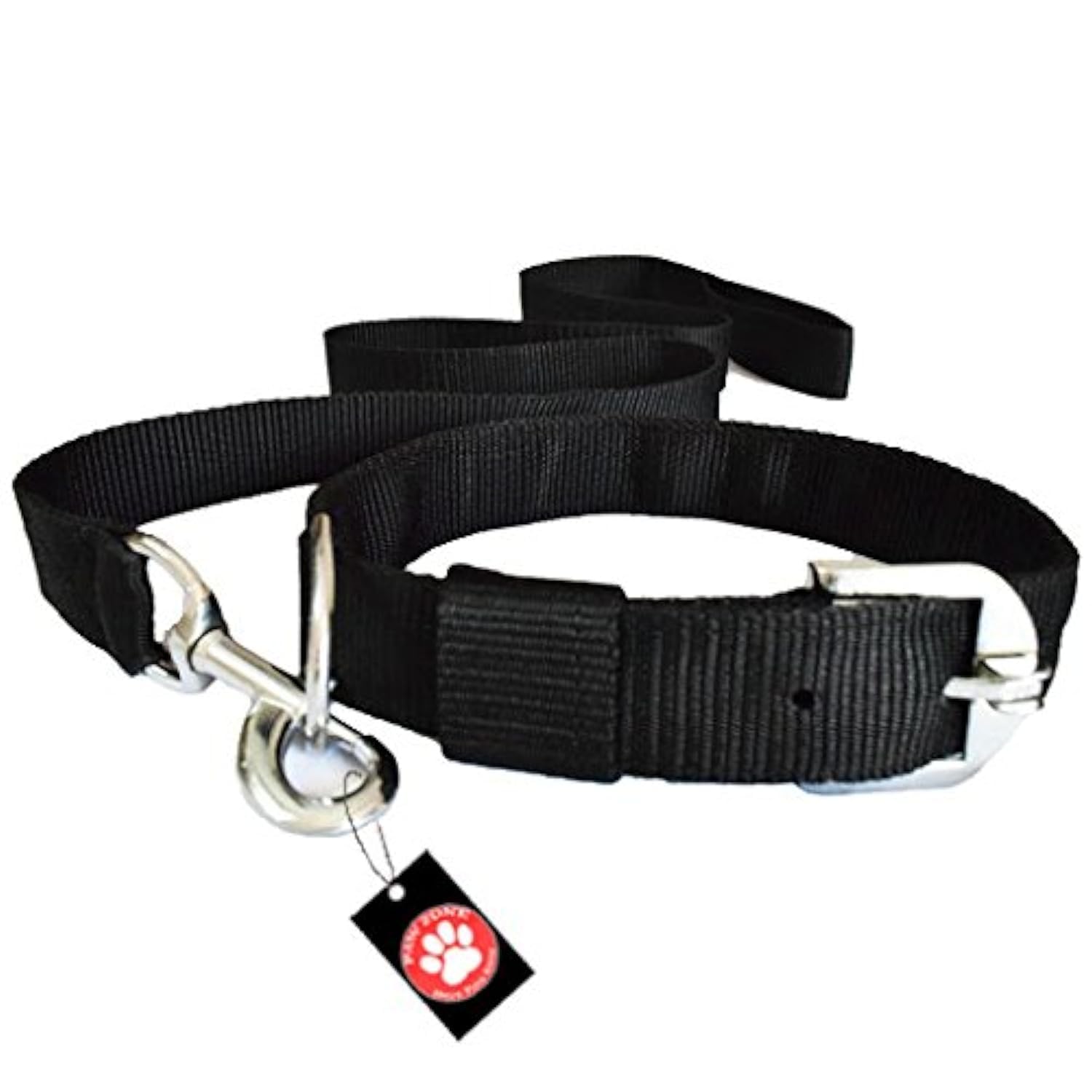 Pawzone Black Leash with Collar Set for Dogs (Large)