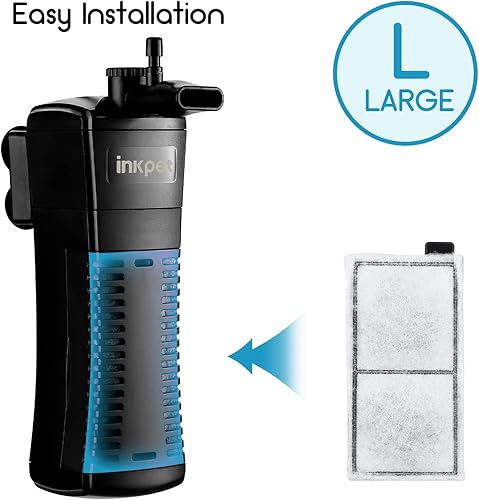 Miniatura 3 de Paquete de 6 cartuchos de filtro de repuesto para acuario, cartucho de filtro para tanque de peces, filtro interno para acuario (tamaño grande)