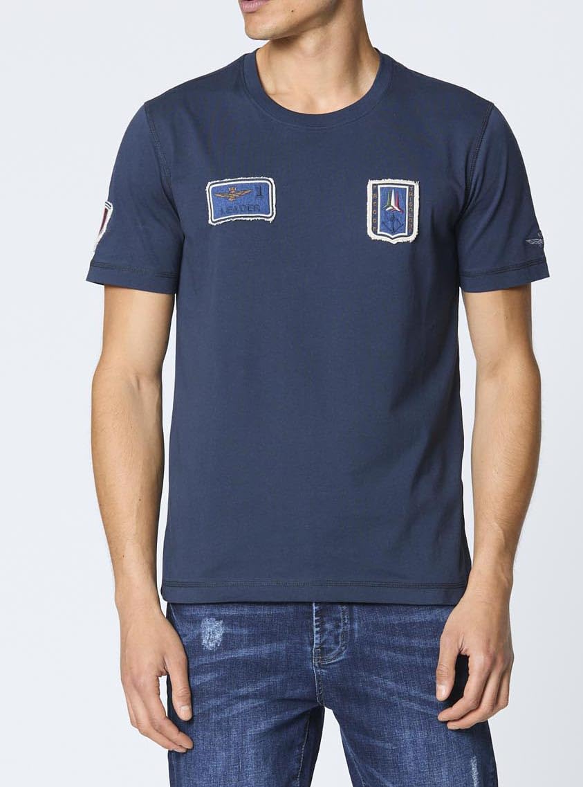 Aeronautica Militare t-Shirt TS2411 da Uomo, Maglia, Maglietta, Felpa Frecce Tricolori