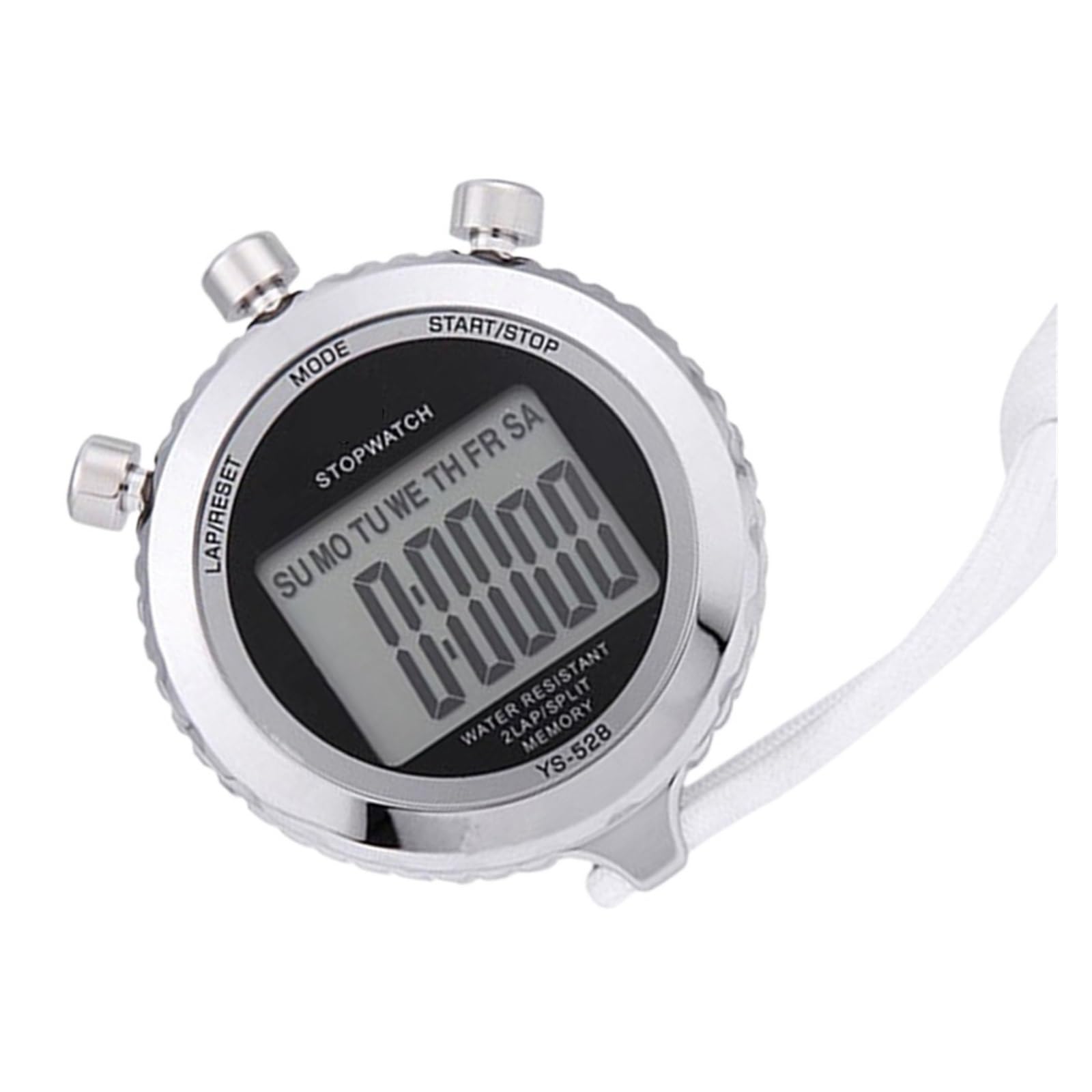 Digital Sports Stopwatch Metal Silent Handheld LCD Rainproof Timer For Match Competition Referee Precision Timing