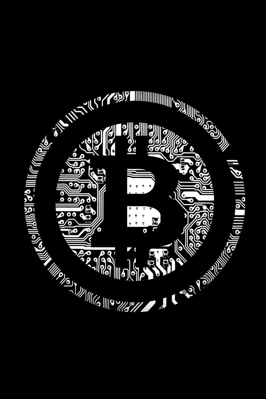 Blank PublishersBitcoin Notebook: White Btc Crypto LOGO Design Small 6 X 9