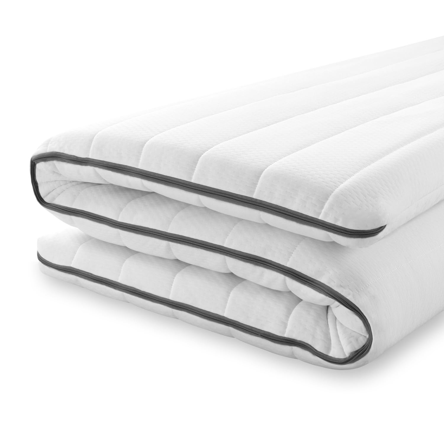 Mister Sandman Surmatelas en Mousse Confortable – Soutien Ergonomique et Respirant – Certifié Oeko-TEX – Housse Amovible et Lavable – Qualité Allemande – Épaisseur 5 cm (100x190 cm)