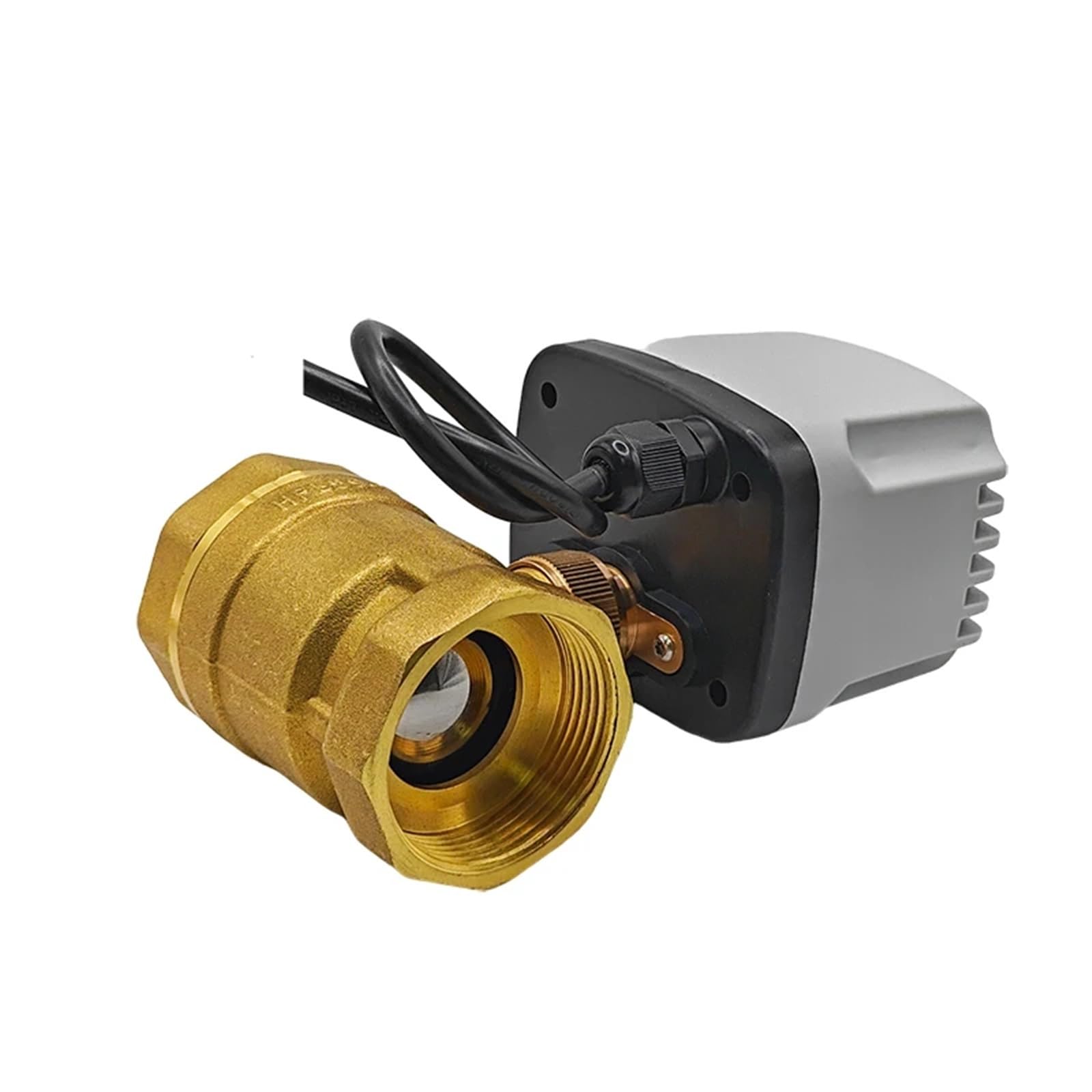 Vanne motorisée 3 voies 1/2 pouce normalement ouverte 12V DC en laiton 8 Nm