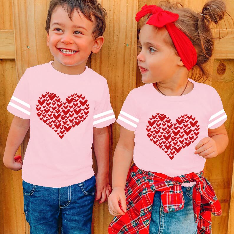 Toddler Boys Girls Valentines Shirt: Valentine Heart Graphic T-Shirts Kids Outfit Love Heart Tee2
