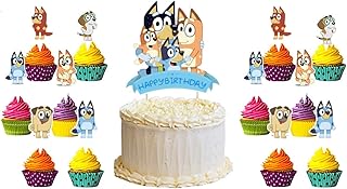 25 Pcs Cartoon Birthday Cake Toppers and Cupcake Toppers for Boys Girls - Theme Party Decorations Supplies (5)