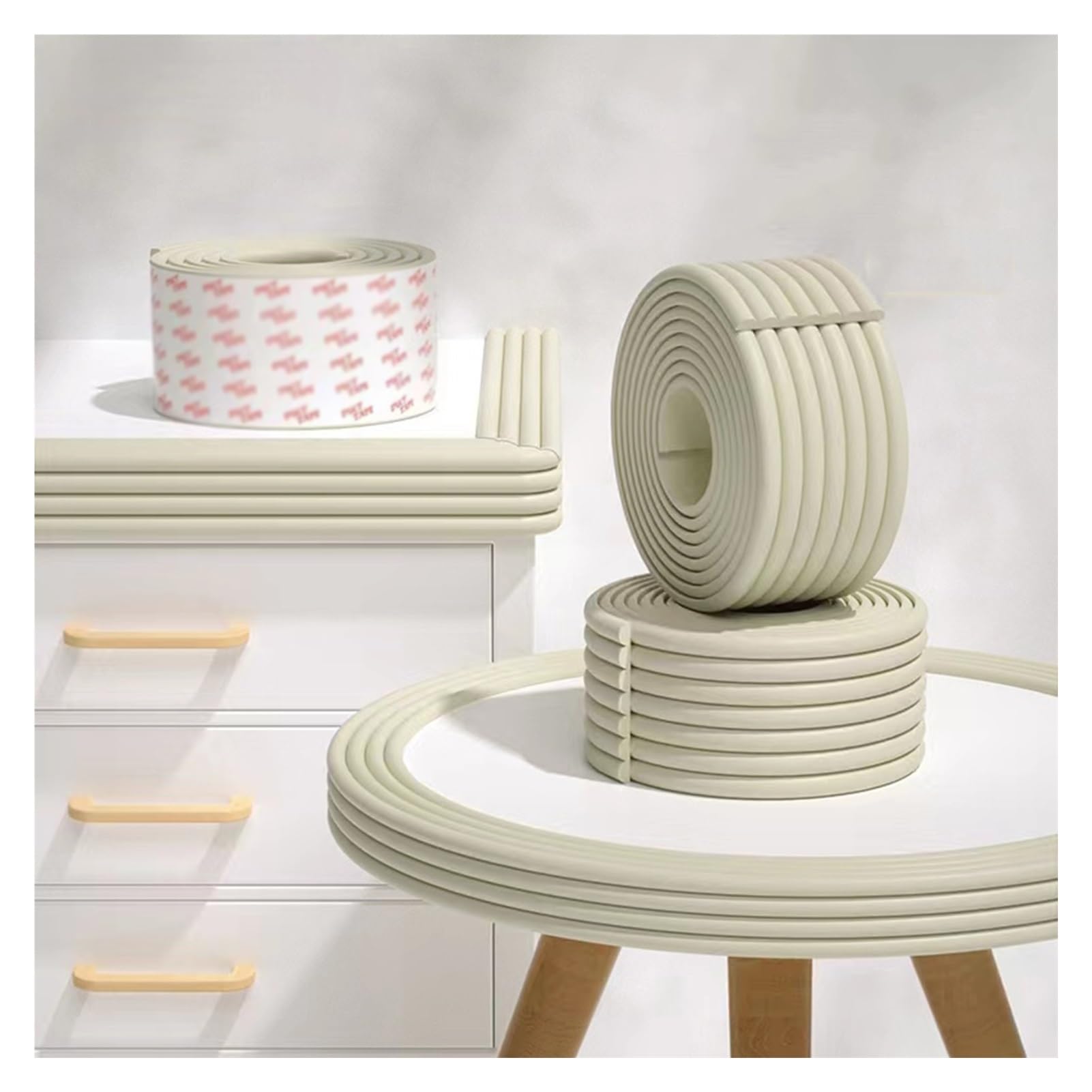 Protection de pare-chocs de bord blanche de 2m pour sécurité des tables