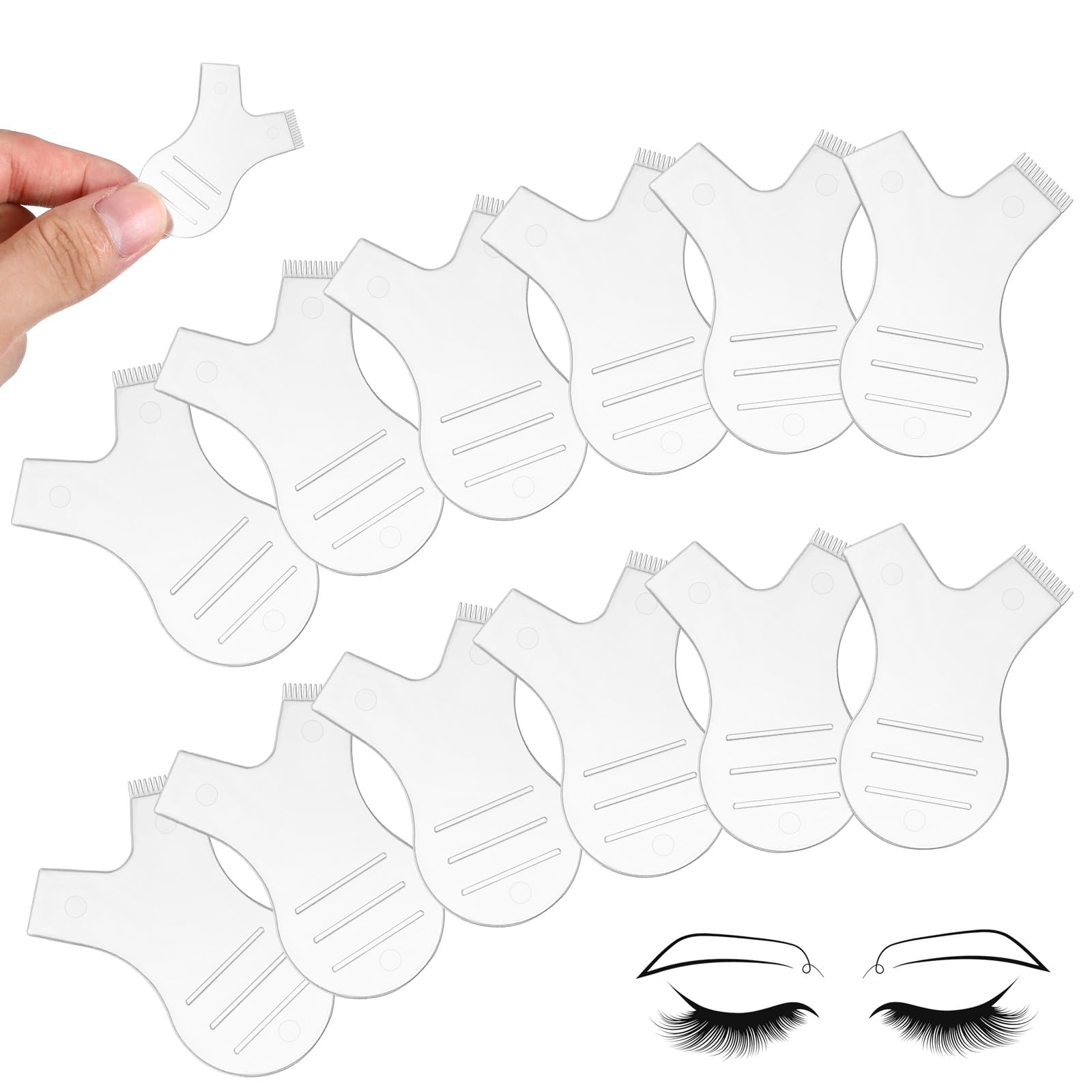 ElevateTech 100 pezzi Y Lash Lift Tool, Y pettine ciglia Lift Brush Y-Shape separatore ciglia e tinta strumento trasparente ciglia permanente pennello applicatori trucco forniture per innesto ed