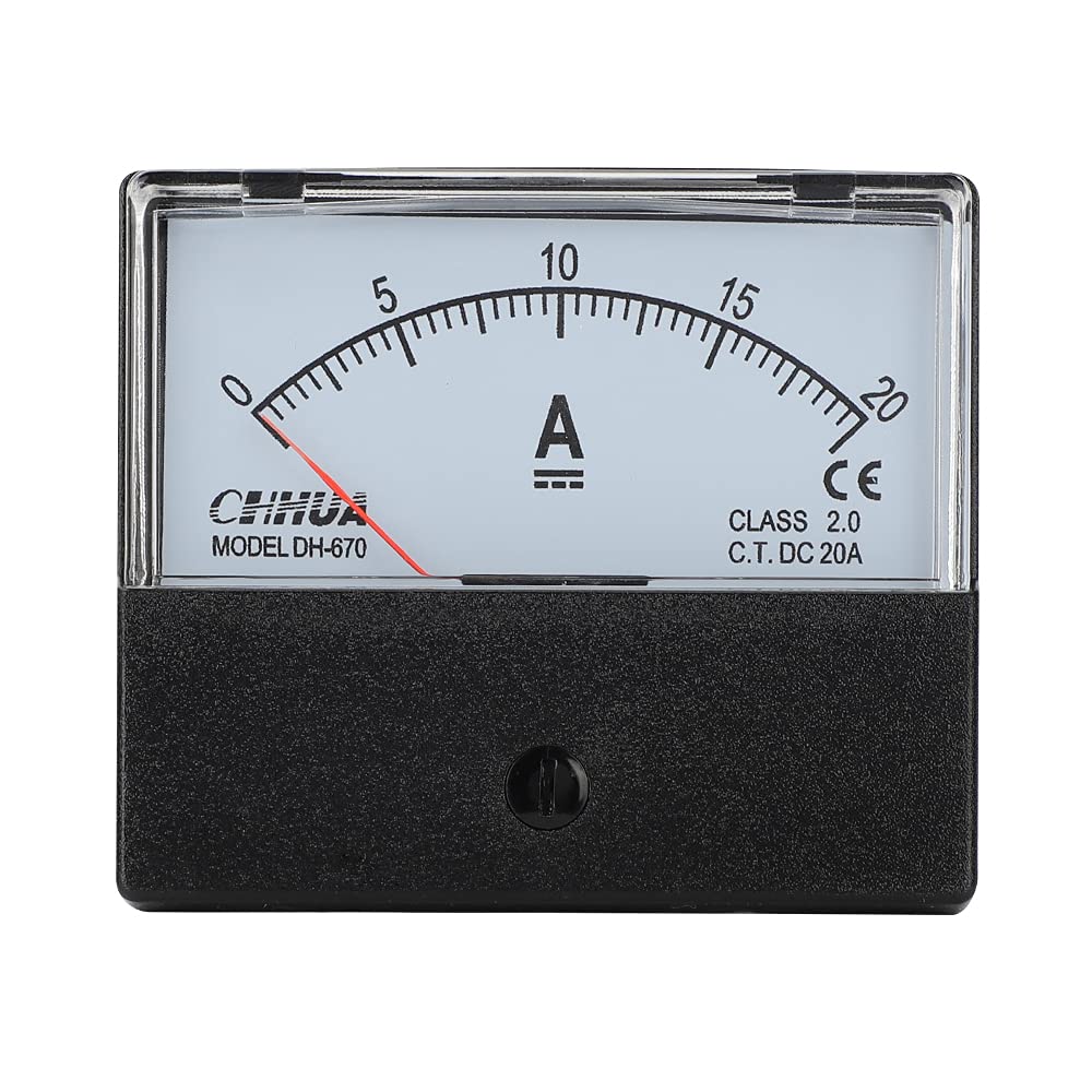 Analog Amp Meter DH-670 DC 0-20A Ammeter Ampere Meter Current Tester for Circuit Testing Mechanical Equipment