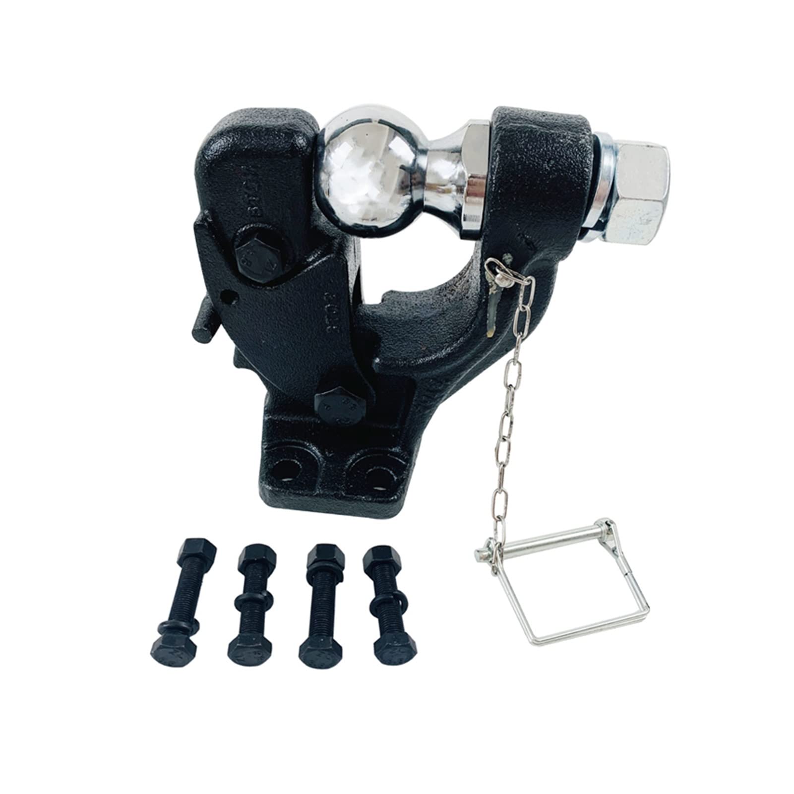 Zaczep przyczepy, Przyczepa COUPLEMATE Hak czopowy Combo z 2-calowym 50 mm zaczepem kulowym do przyczepy Holowanie Heavy Duty 8 TON Zaczep Kulowy części przyczep(With 50mm ball)