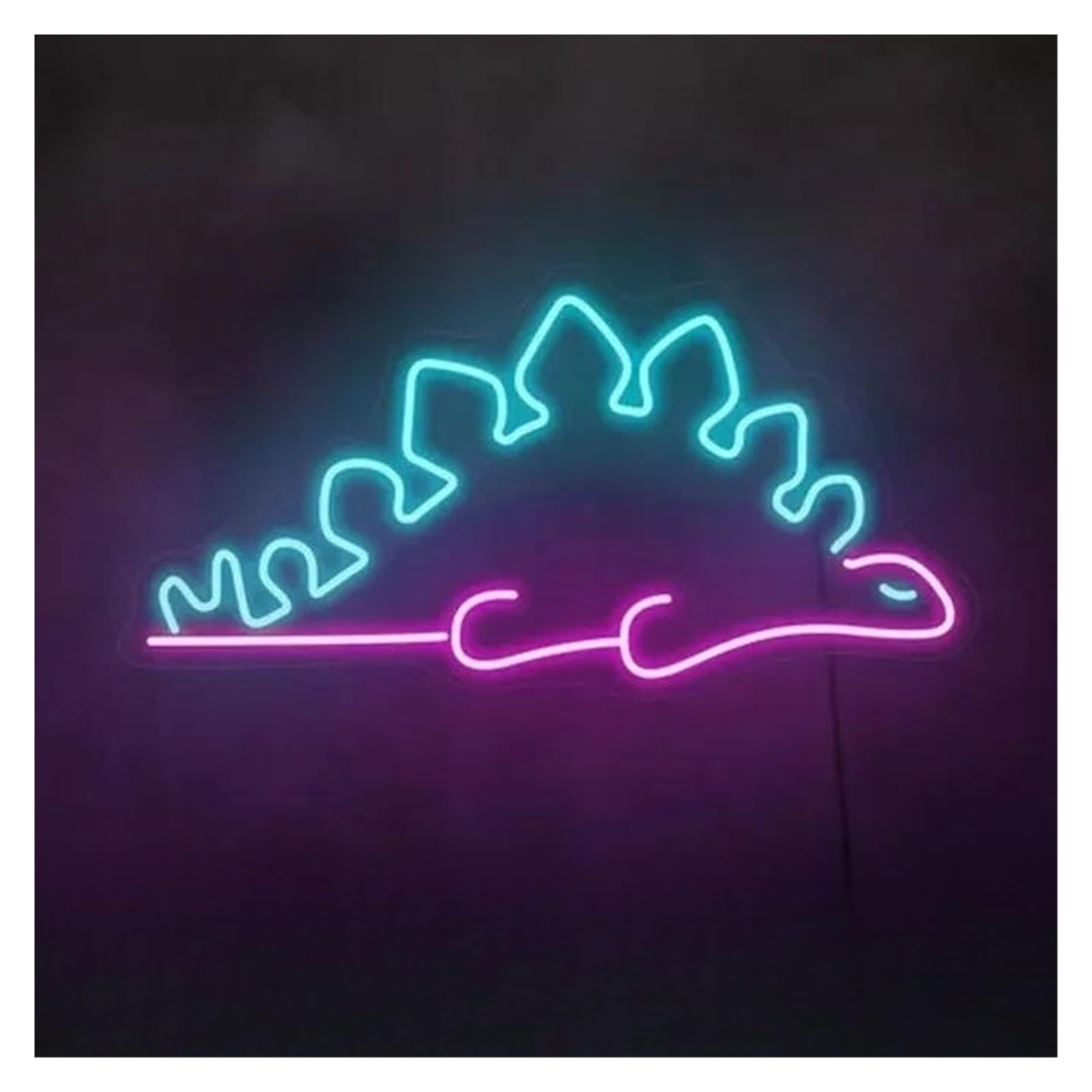 Lemst B Signs Lamp Dinosaur Neon Sign For Kids Gaming Room Edroom Ar Clu Nursery Dormitory Kids Aby Irthday Night Wall Art Hanging 40Cmx21cm(B)