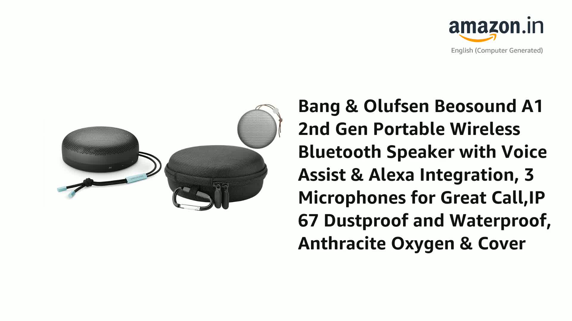 Bang & Olufsen Beosound A1 2nd Gen Portable Wireless Bluetooth