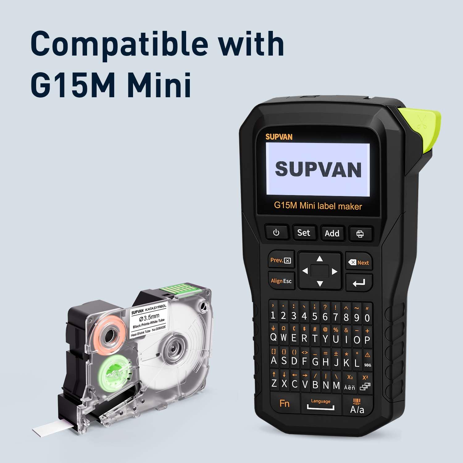 SUPVAN G15M Series Lot de 4 gaines thermorétractables à transfert thermique