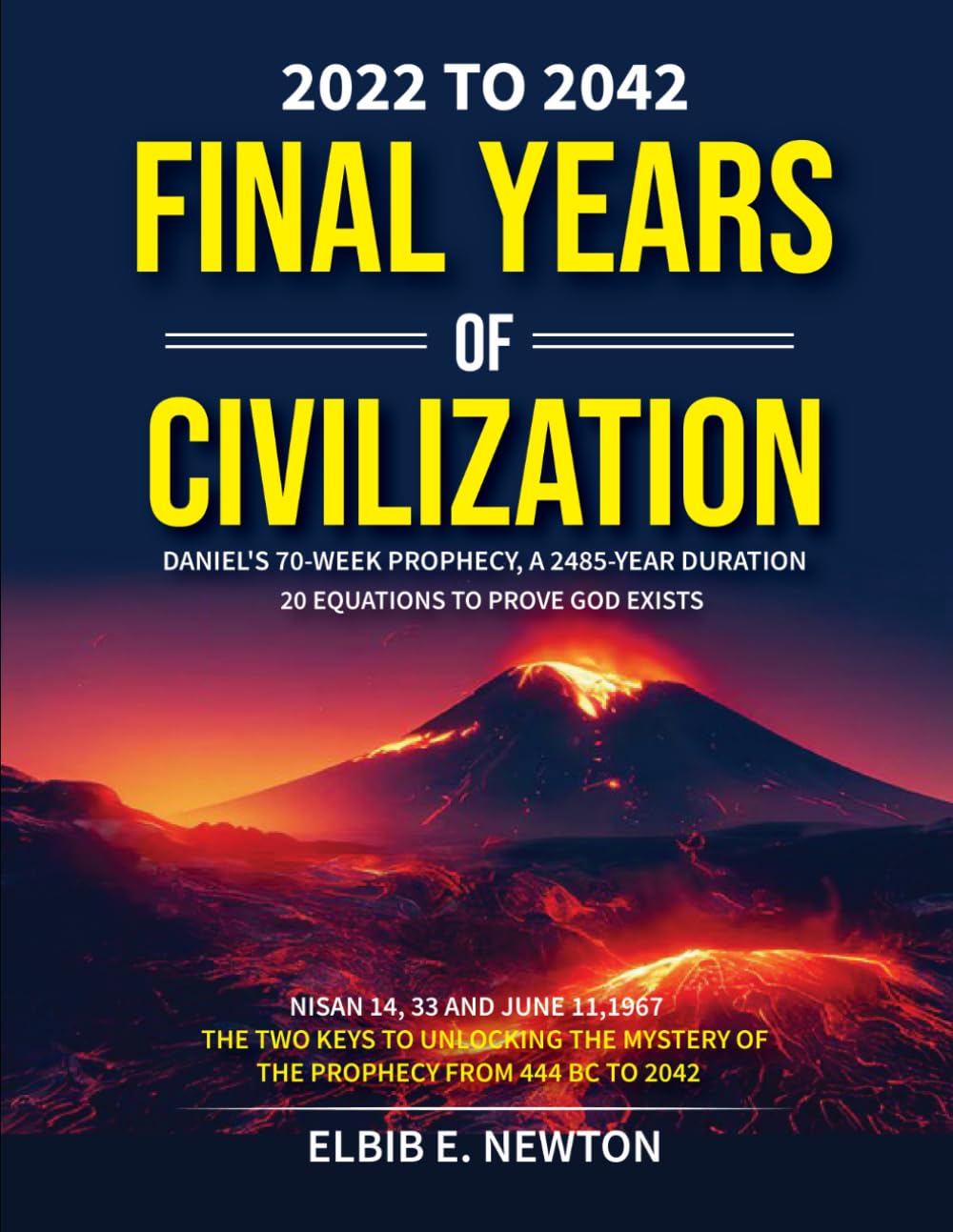 Final Years of Civilization 2022 to 2042: Daniel 70 Weeks Prophecy a 2485-Year Duration