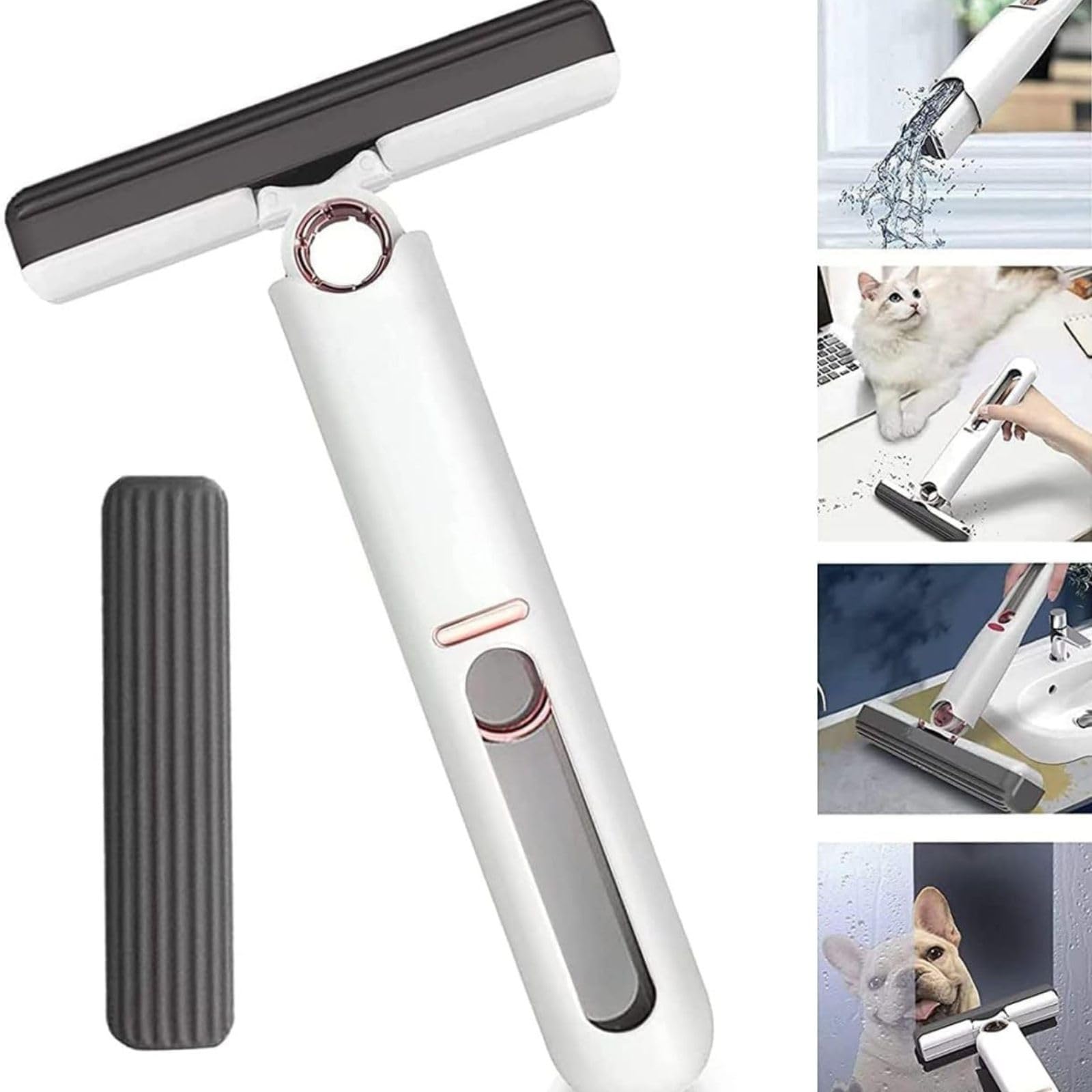 KGLIO Mini Mop for Kitchen with Sponge Portable Mini Mop Self Squeeze Strong Absorbent Magic Wiper for Wall Glass Car Table Kitchen Small Wet & Dry Use for Bathroom & Home Mini MOP Random (B0CZTMF4SY) Amazon Price History, Amazon Price Tracker