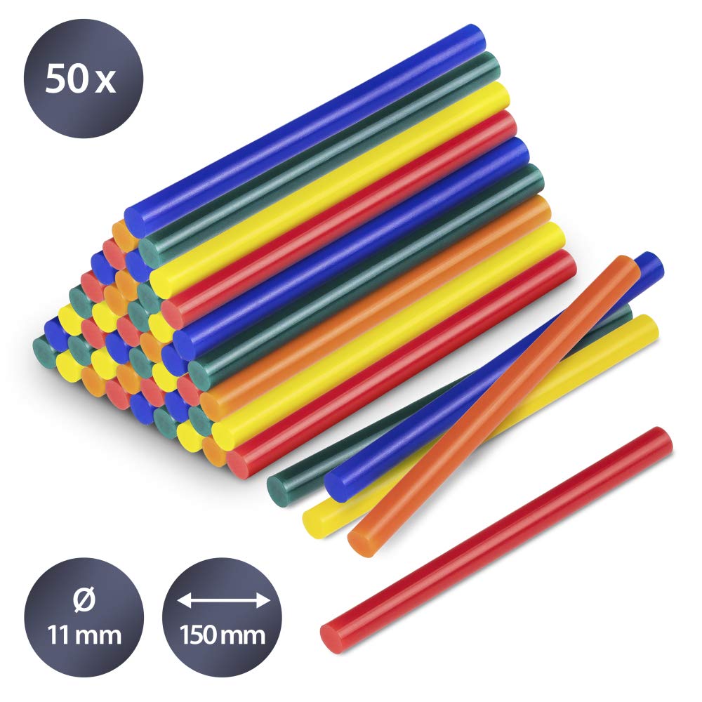 Glue sticks 11mm colorful 50 pcs