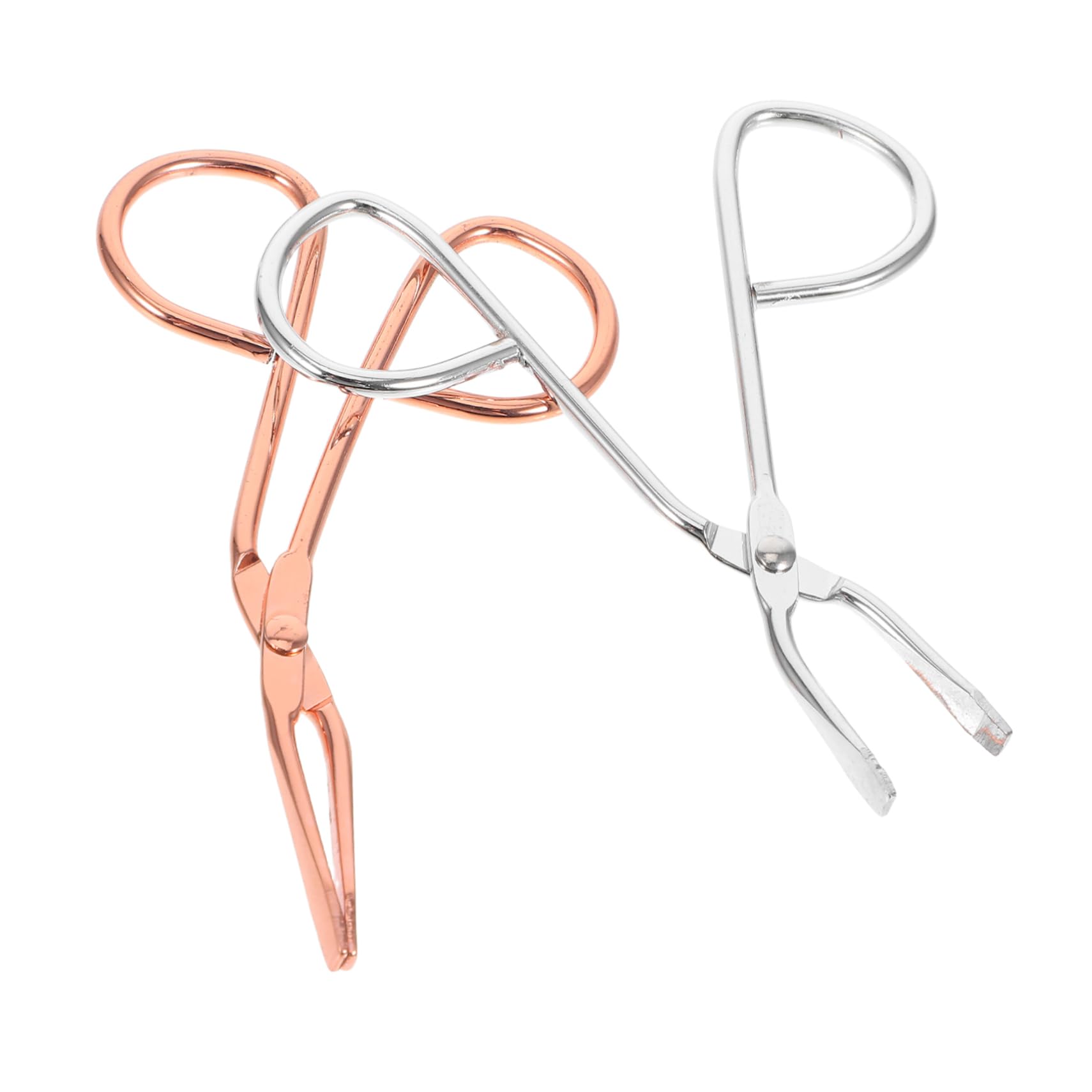 SOESFOUFU 2pcs Eyelash Tweezers Scissor Handle Stainless Steel Eyebrow Tweezers Set for Women Lashing for Beauty Grooming