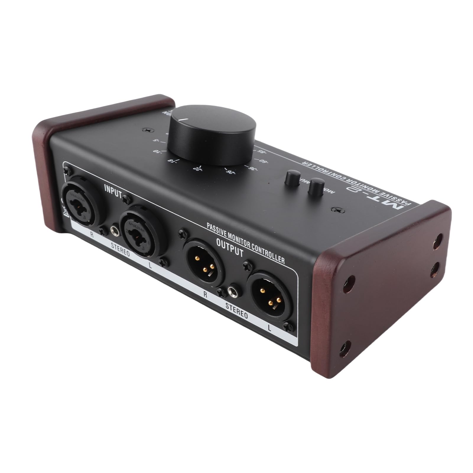 Controller Per Monitor Passivo Controller Per Monitor da Studio Passivo con Interfaccia XLR E 3,5 Mm Manopola del Volume Grande Controllo Muto Casse Monitor Controller del Volume Stereo Passivo